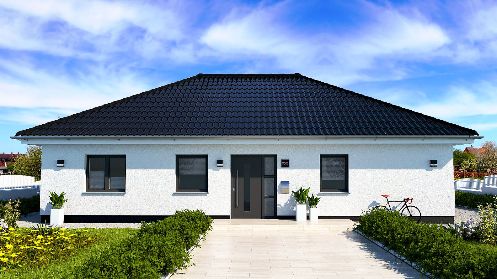 EWA-Bungalow-Usedom-177qm-Hausbau-Berlin-Brandenburg-Magdeburg-Vorderansicht EWA-Bungalow Usedom 177qm Hausbau Berlin Brandenburg Magdeburg Vorderansicht