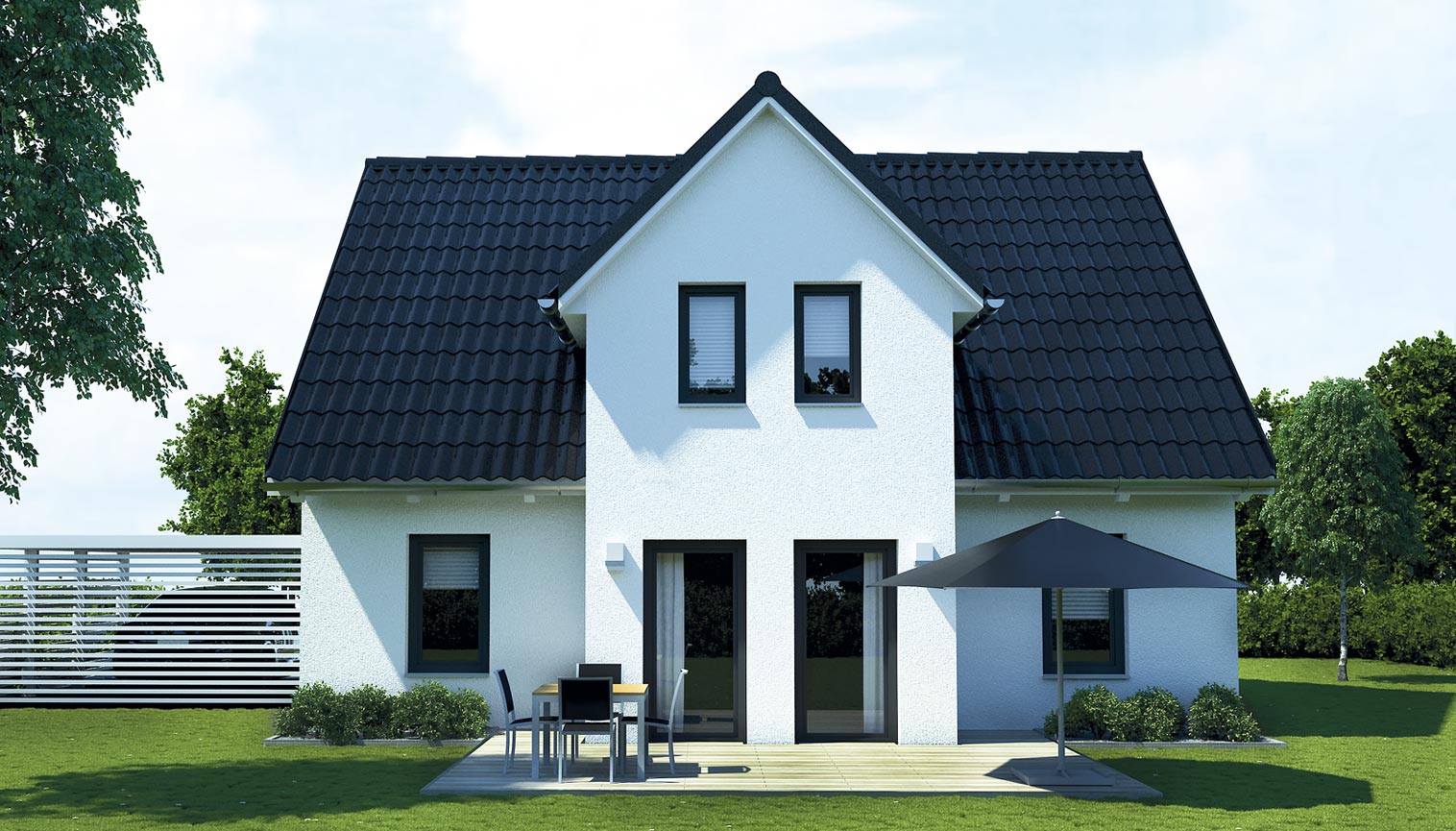 EWA-Landhaus-Altmark-172qm-Hausbau-Berlin-Brandenburg-Magdeburg-Rückansicht EWA-Landhaus Altmark 172qm Hausbau Berlin Brandenburg Magdeburg Rückansicht